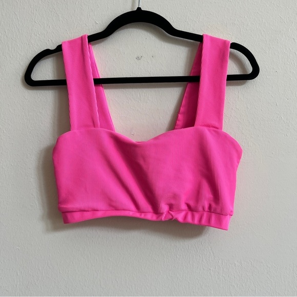 Beach Riot Other - BEACH RIOT PINK RIBBED SPORTS BRA